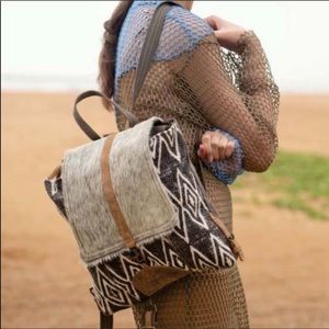 Grizzle Cowhide Backpack /Purse 1205 NWT